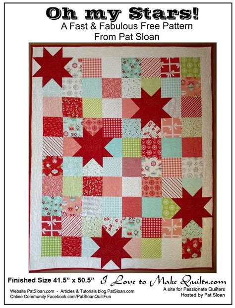 However my quilting is not. . Pat sloan free quilt patterns